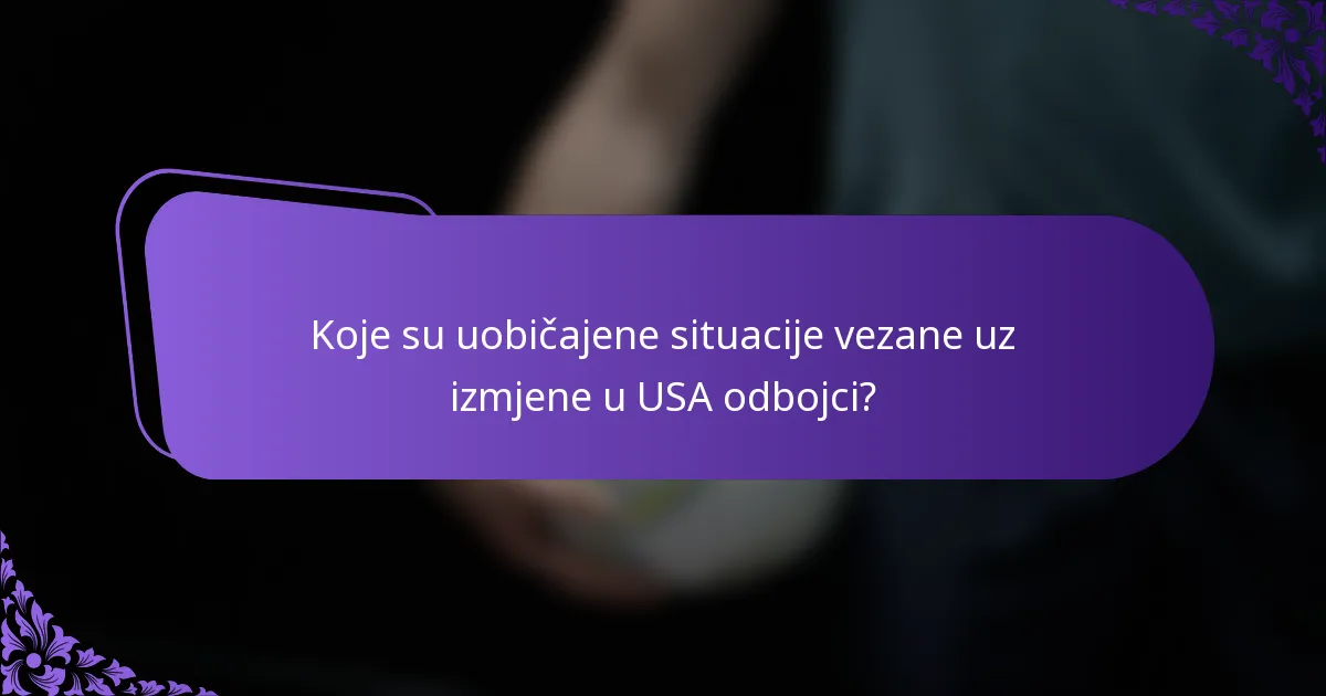 Koje su uobičajene situacije vezane uz izmjene u USA odbojci?