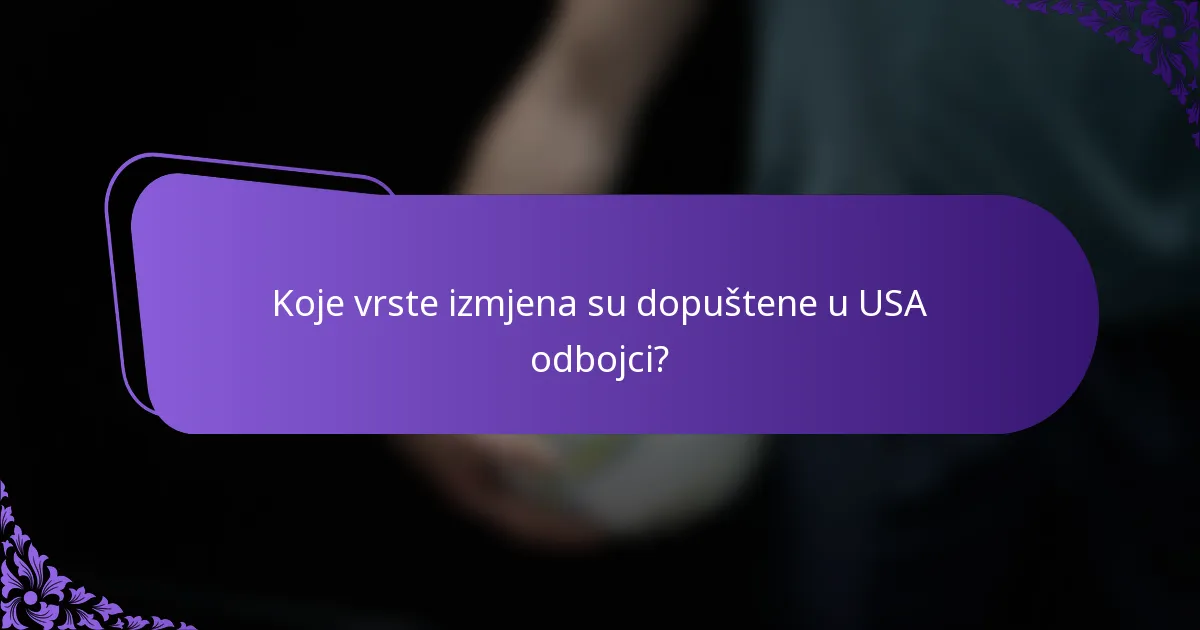 Koje vrste izmjena su dopuštene u USA odbojci?